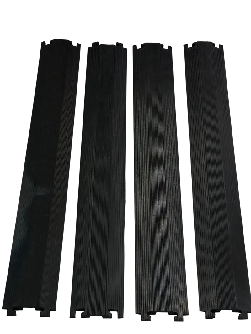 Cargue la imagen en el visor de la galería, PACK PASACABLES PEATONAL NEGRO DE 1 CANAL (4pza )