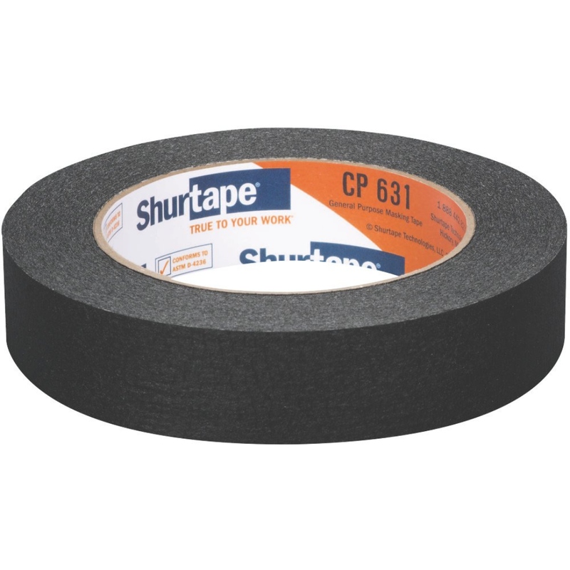 Cargue la imagen en el visor de la galería, Masking Tape Negro de 1" x 55 metros - Multiproductos y expendables SA de CV
