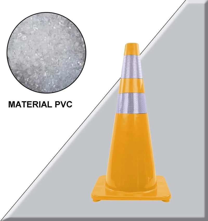 Cargue la imagen en el visor de la galería, Cono Precaucion Amarillo Con 2 Reflejantes Vial 70cm