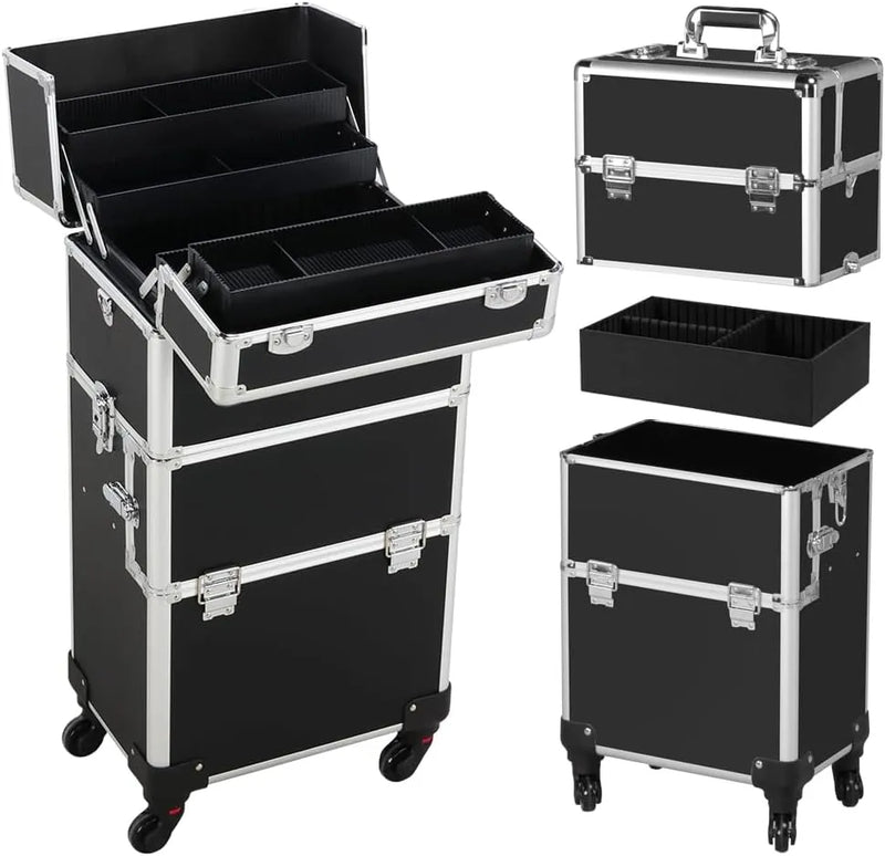 Cargue la imagen en el visor de la galería, Neceser De 4 Niveles Profesional Con Llantas