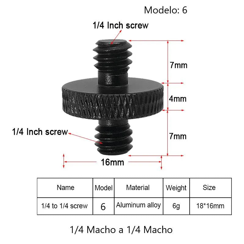 Cargue la imagen en el visor de la galería, Adaptador de tornillo de trípodes 1 Pieza