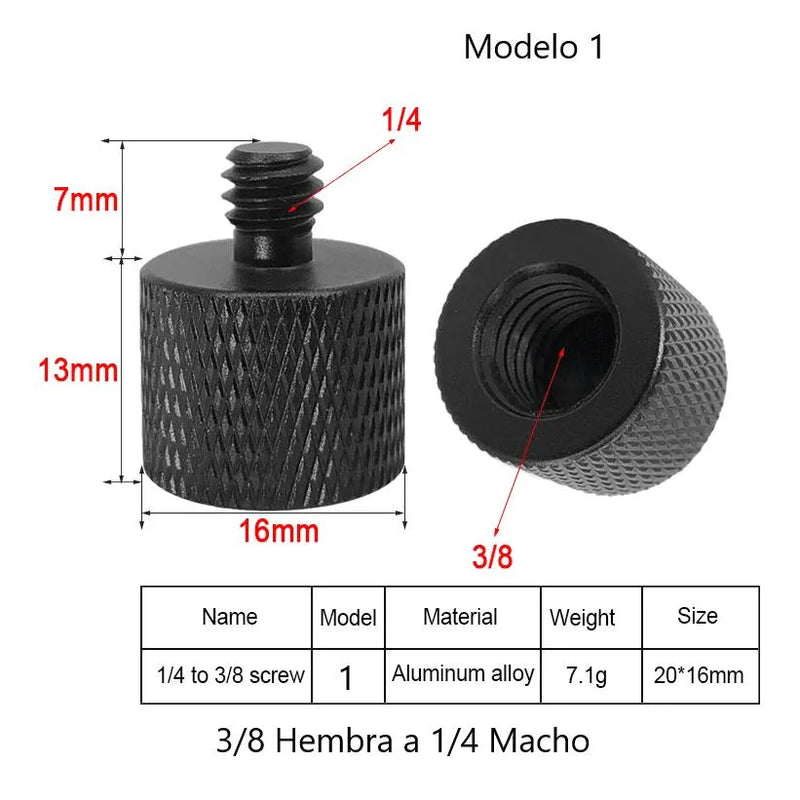 Cargue la imagen en el visor de la galería, Adaptador de tornillo de trípodes 1 Pieza