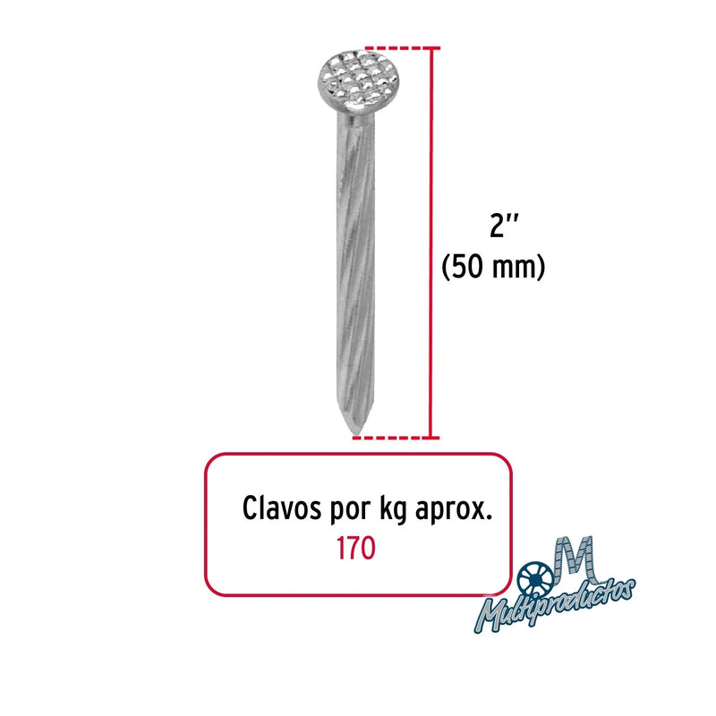 Cargue la imagen en el visor de la galería, Clavos galvanizados para concreto - Bolsa con 1 kg