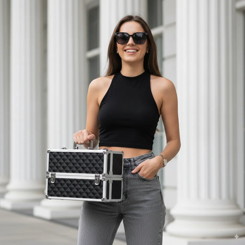 Cargue la imagen en el visor de la galería, Neceser De 4 Niveles Profesional Con Llantas