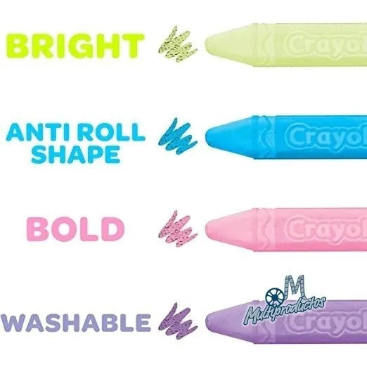 Cargue la imagen en el visor de la galería, Gises Crayola gigantes colores brillantes 24 pza