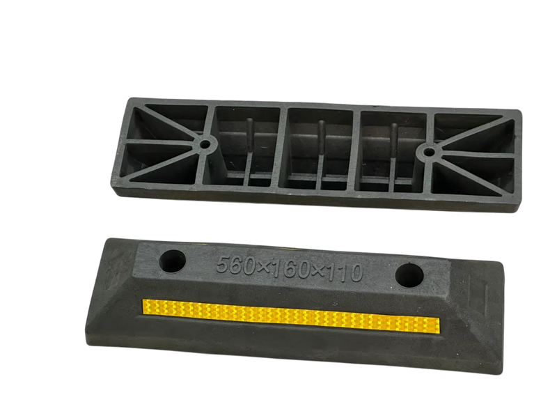 Cargue la imagen en el visor de la galería, 2 Topes De Estacionamiento Color Negro/amarillo Reflejante