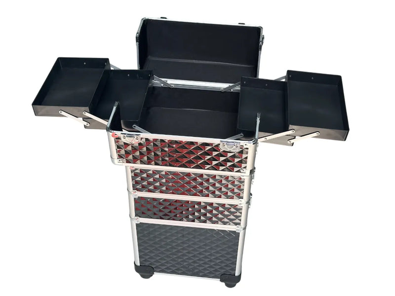 Cargue la imagen en el visor de la galería, Neceser De 4 Niveles Profesional Con Llantas