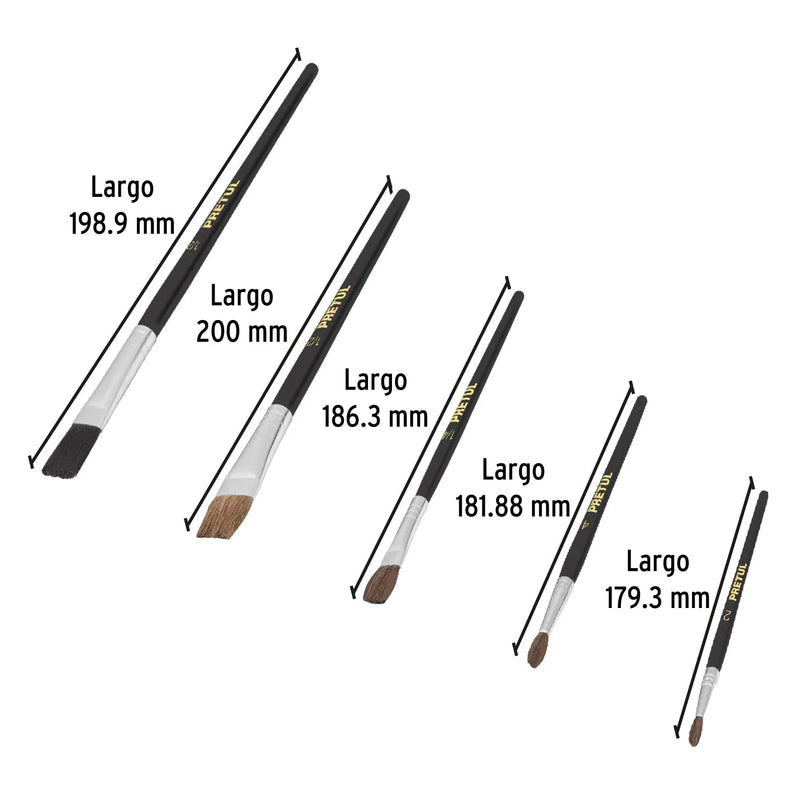 Cargue la imagen en el visor de la galería, Juego de pinceles en blister con 5 piezas