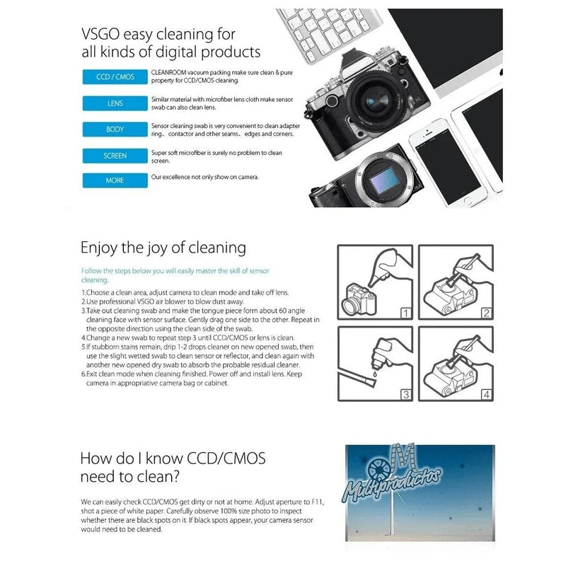 Cargue la imagen en el visor de la galería, Limpieza de Sensor - Líquido VSGO para cualquier marca 15ml