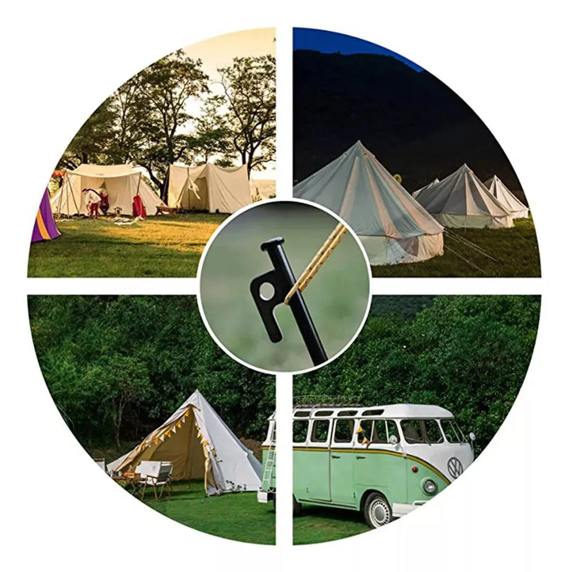 Cargue la imagen en el visor de la galería, Estacas De Acero Resistentes De 30cm Para Tienda, 8 Piezas