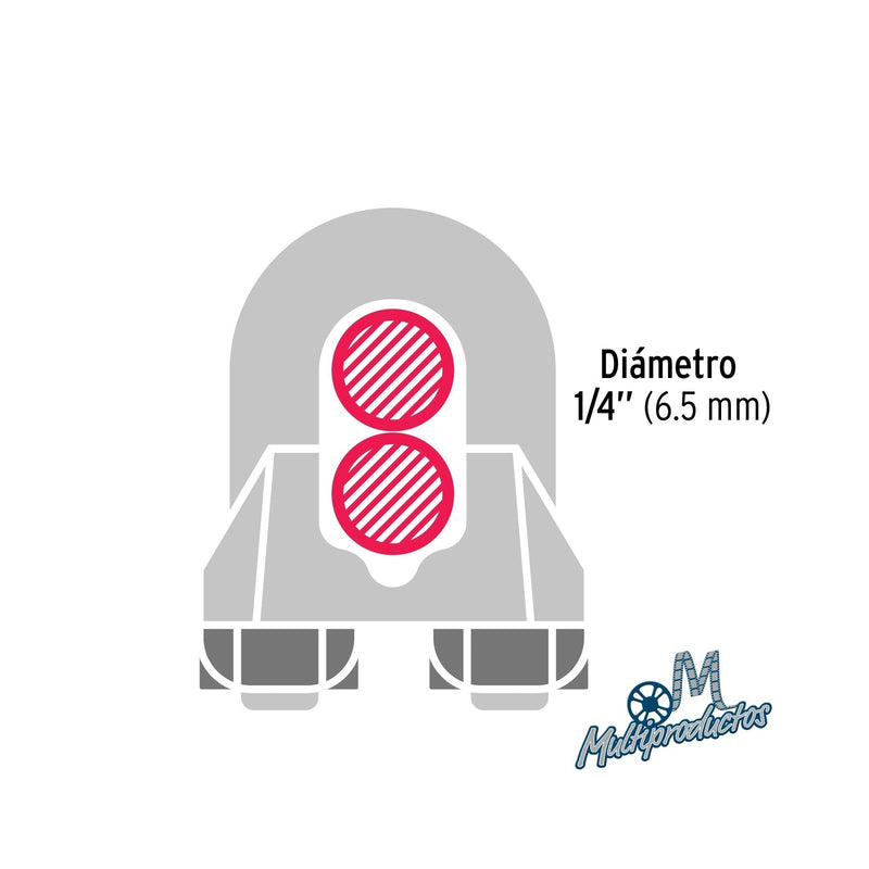 Cargue la imagen en el visor de la galería, Nudos perros de hierro para cable de acero - Blister 2 piezas