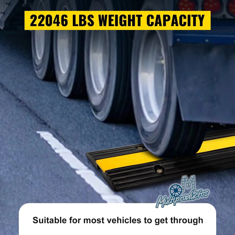 Cargue la imagen en el visor de la galería, Protector de Cable Piso de 1 Canal, de Goma, 102x15.5x3 cm, 8000kg