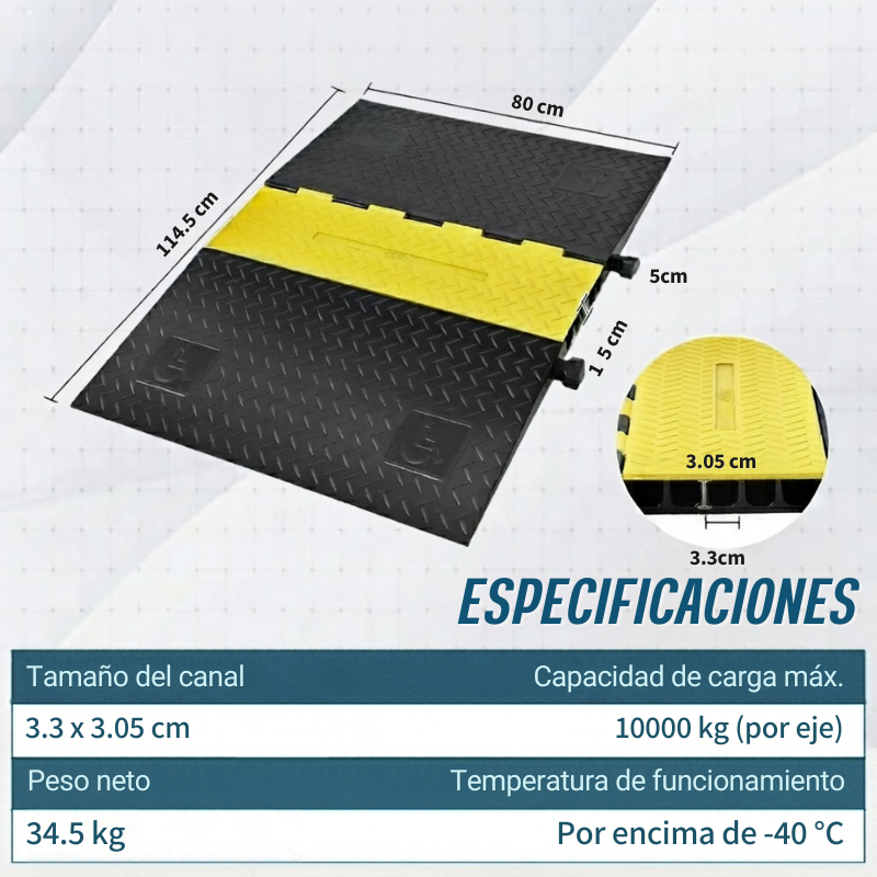 Cargue la imagen en el visor de la galería, Rampa Pasacables Modular 5 Vías- Soporta 10,000 kg