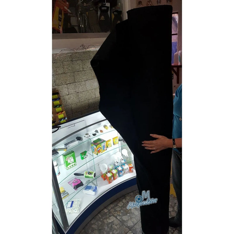 Cargue la imagen en el visor de la galería, * Tela Negra Duvetina Retardante de Flama Aterciopelada 1.75 alto