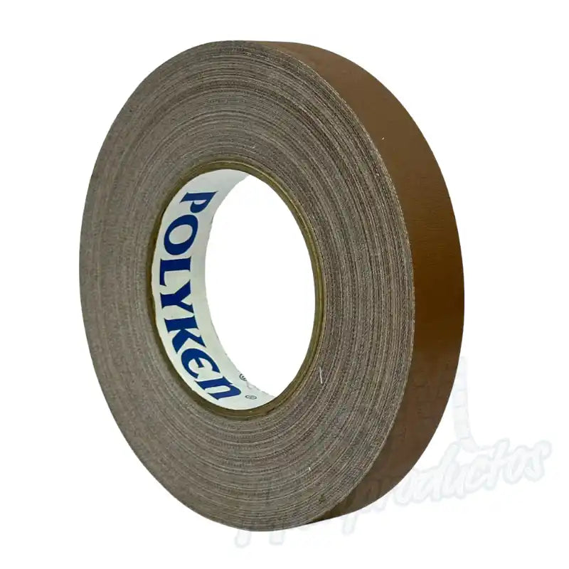 Cargue la imagen en el visor de la galería, Cinta gaffer mate Polyken 510 de 24 mm x 50 m. Rollo de cinta gaffer Polyken 510 color café en vista de tres cuartos.