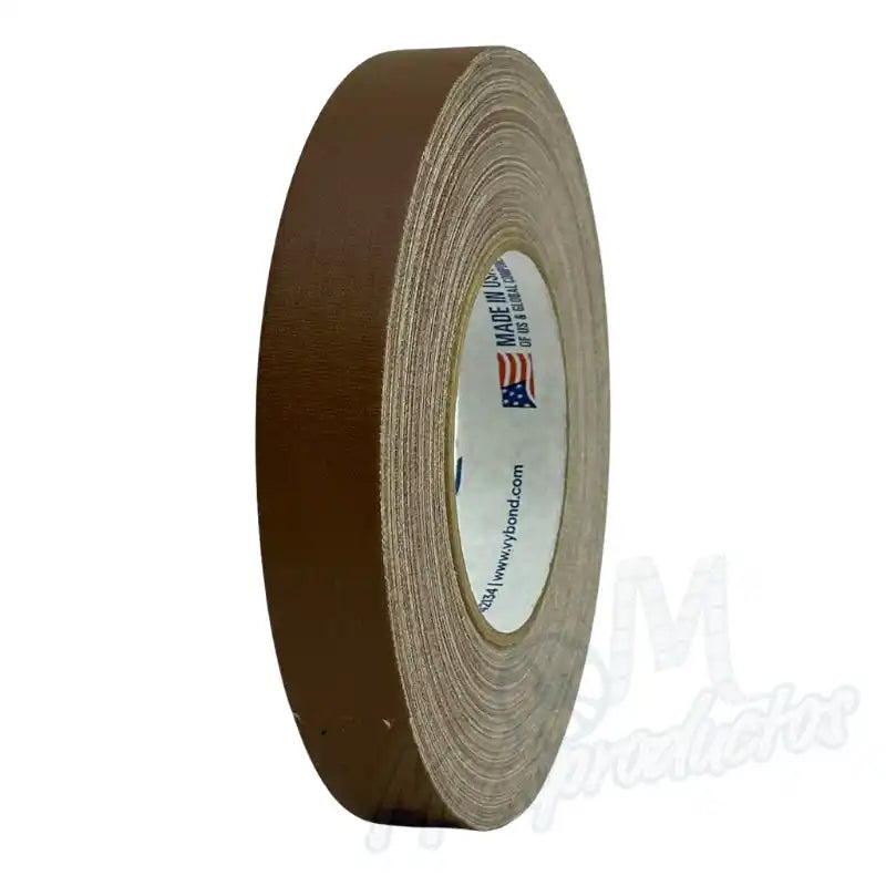 Cargue la imagen en el visor de la galería, Cinta gaffer mate Polyken 510 de 24 mm x 50 m. Rollo de cinta gaffer premium Polyken 510 color café vista frontal.