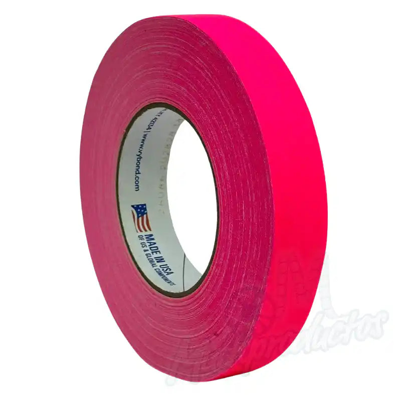 Cargue la imagen en el visor de la galería, Cinta gaffer neón Polyken 510 24 mm x 45 m. Rollo de cinta gaffer Polyken 510 neón color rosa en vista de tres cuartos.