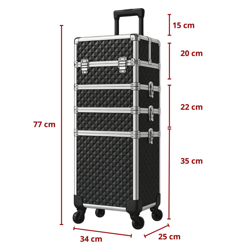Cargue la imagen en el visor de la galería, Neceser De 4 Niveles Profesional Con Llantas - Multiproductos y expendables SA de CV