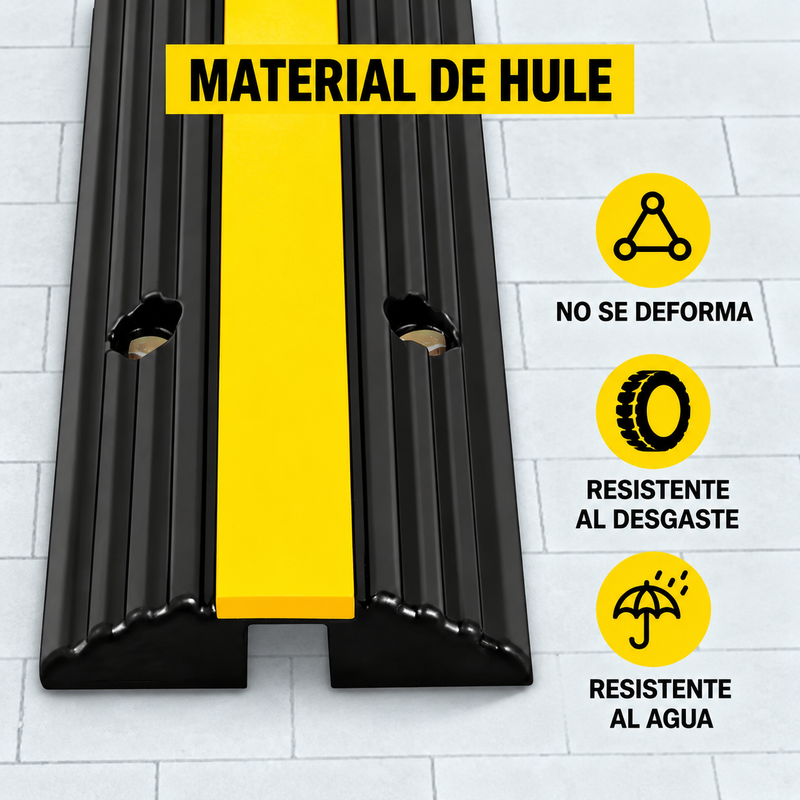 Cargue la imagen en el visor de la galería, Protector de Cable Piso de 1 Canal, de Goma, 102x15.5x3 cm, 8000kg - Multiproductos y expendables SA de CV
