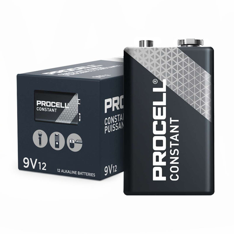 Cargue la imagen en el visor de la galería, Pilas 9v Procell Multiproductos y Expendables. Caja de pilas de 9V Procell Constant y una pila individual al frente.