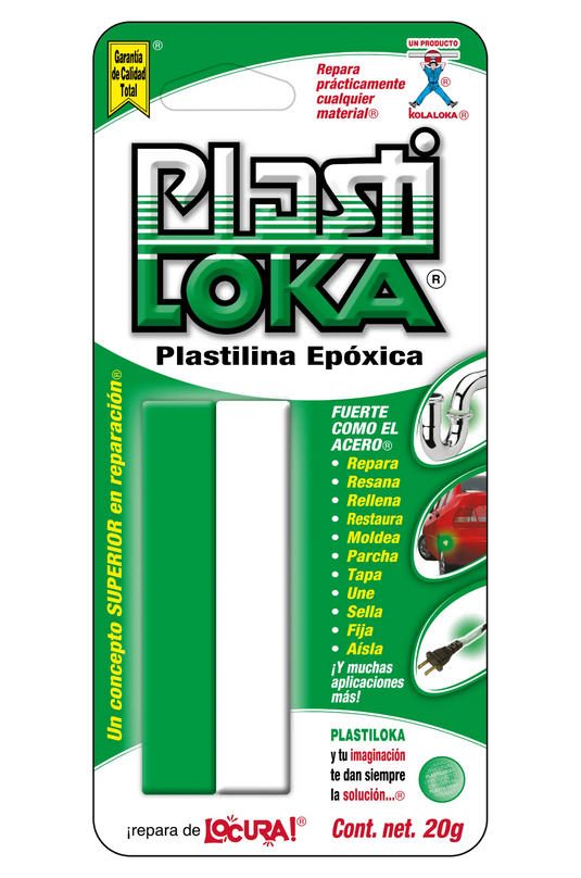 Pegamento Plasti Loka 20g plastilina epóxica de dos componentes