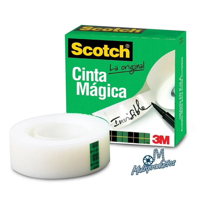 Cinta Mágica Scotch invisible para papelería de producción y continuidad