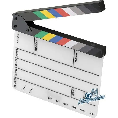 Claqueta de cámara para documentar el frame rate de cada toma