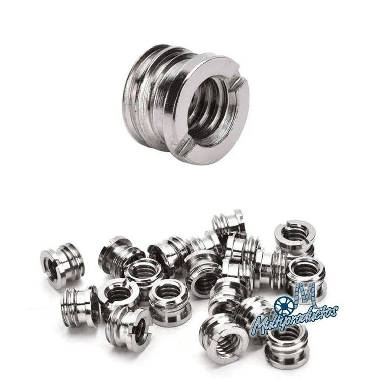 Adaptador de tornillo de rosca 1/4 a 3/8 para cámara y tripíe