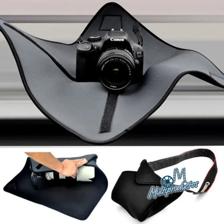 Funda impermeable para cámara, gorila bag y space blanket para exteriores