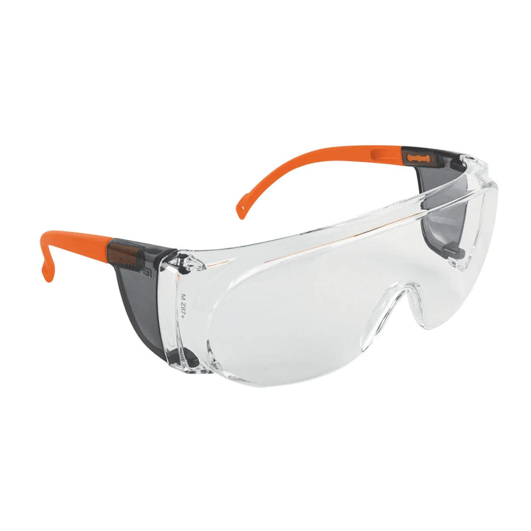 Sobrelente de seguridad claro con antiempaño para usar sobre lentes graduados en set