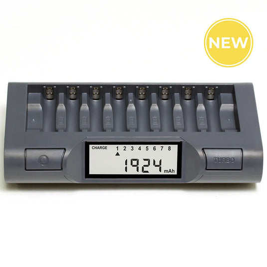 Cargador Powerex MH-C940 con analizador para pilas NiMH AA y AAA