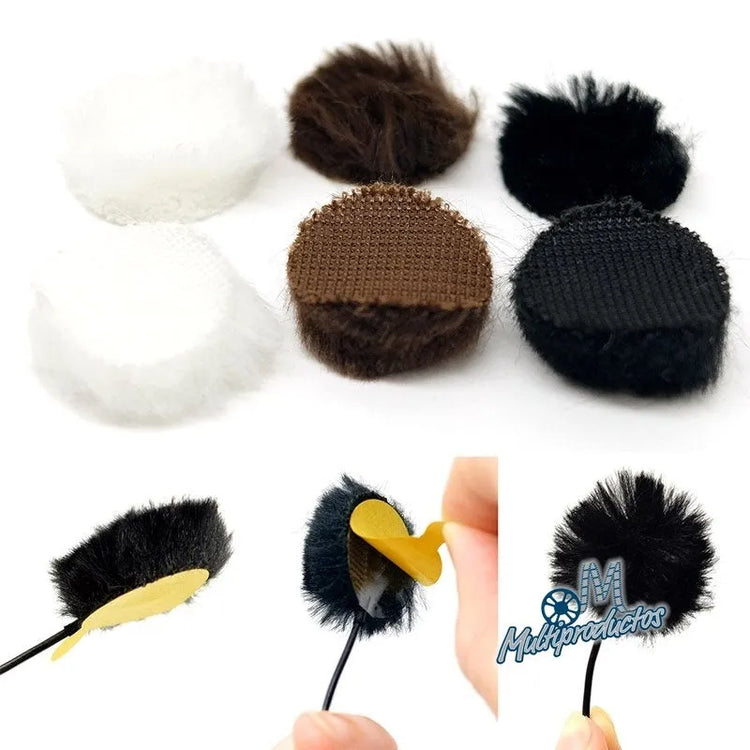 URSA Fur Circles Overcover y Bubblebee Lav Cover para micrófono lavalier