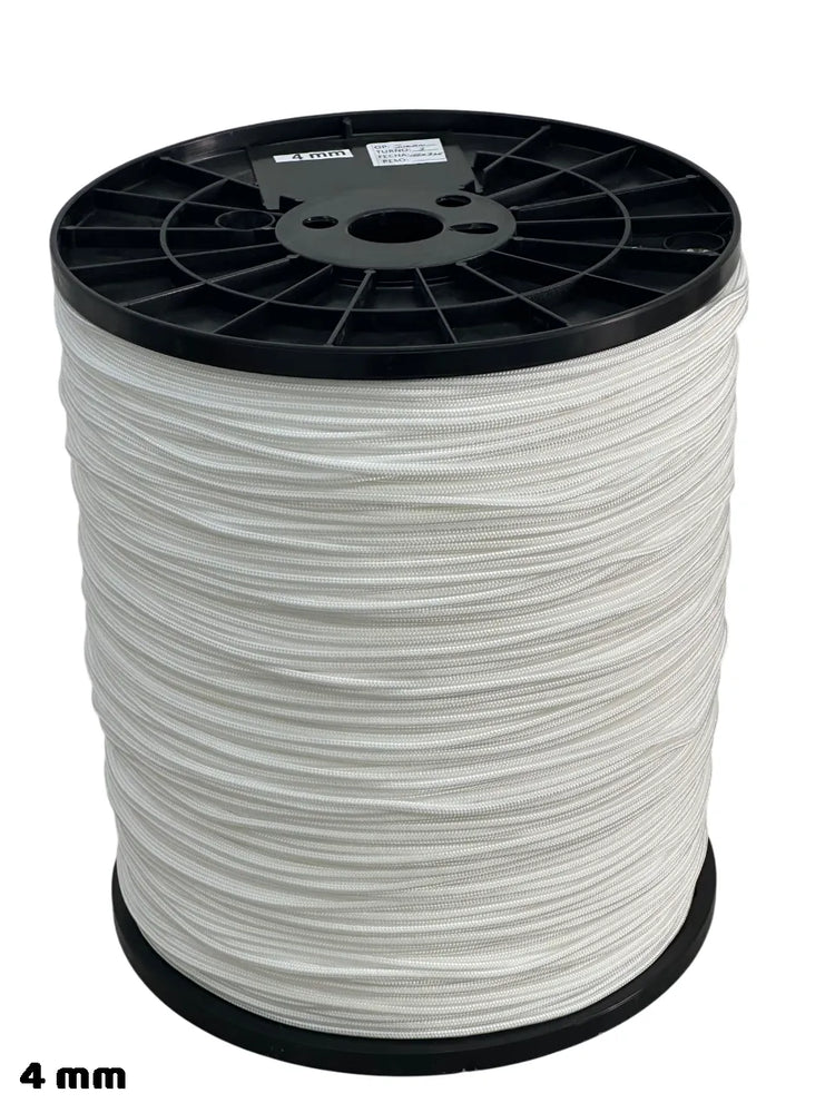 Carrete de piola blanca de polipropileno tejido diamante de 10 kg para grip y rigging