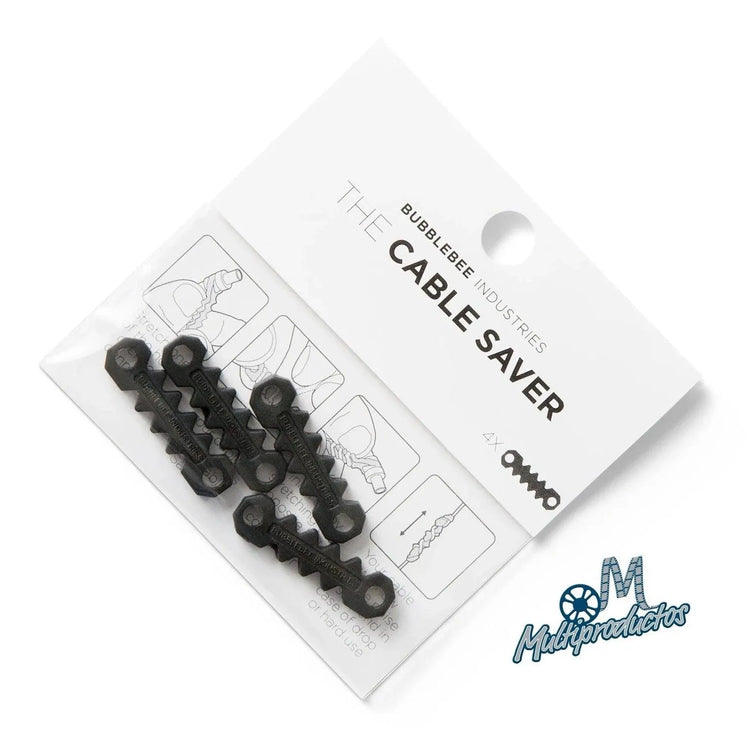 Cable Savers de Bubblebee Industries protegiendo el conector de un micrófono lavalier