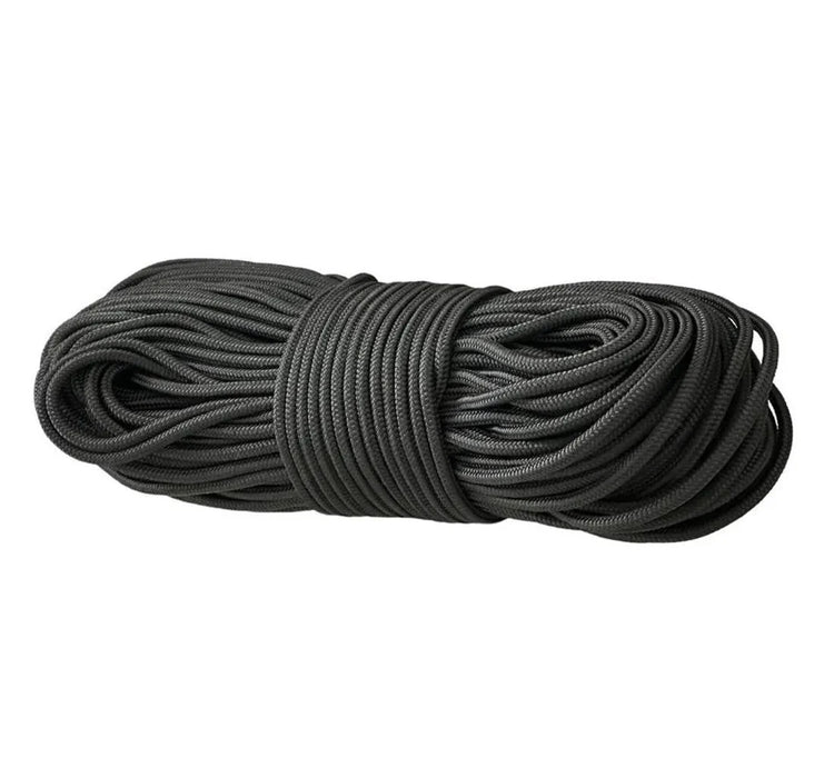 Piola de polipropileno negra en madeja, cuerda para grip y rigging en set de cine y TV