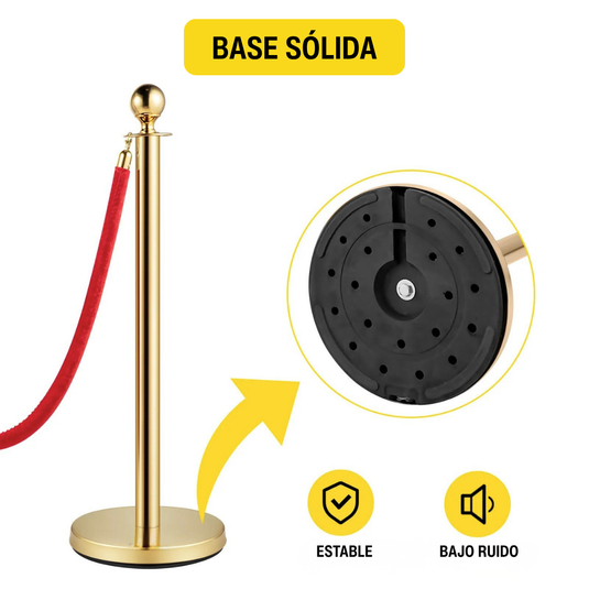 4 Postes Acero Poste Delimitadores Dorado Vip