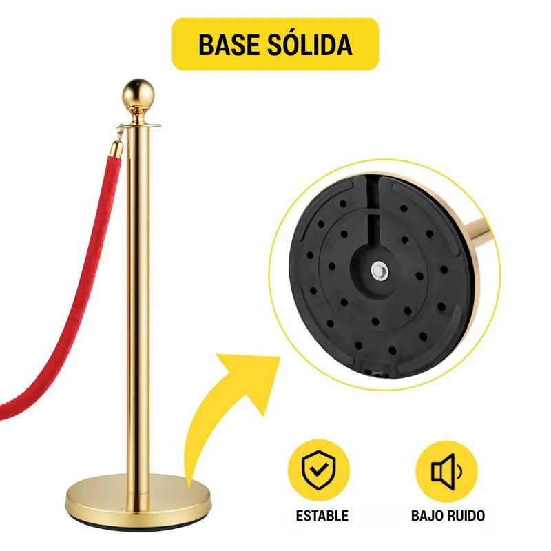 Cargue la imagen en el visor de la galería, 4 Postes Acero Poste Delimitadores Dorado Vip
