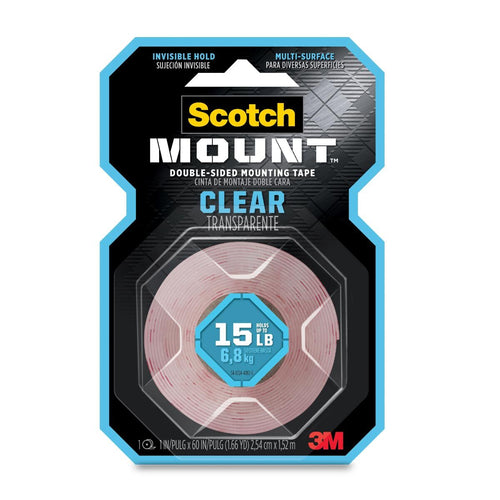 Cinta Doble Capa de Montaje 3M Pachona Mini Transparente - 2.54cm x 1.52m