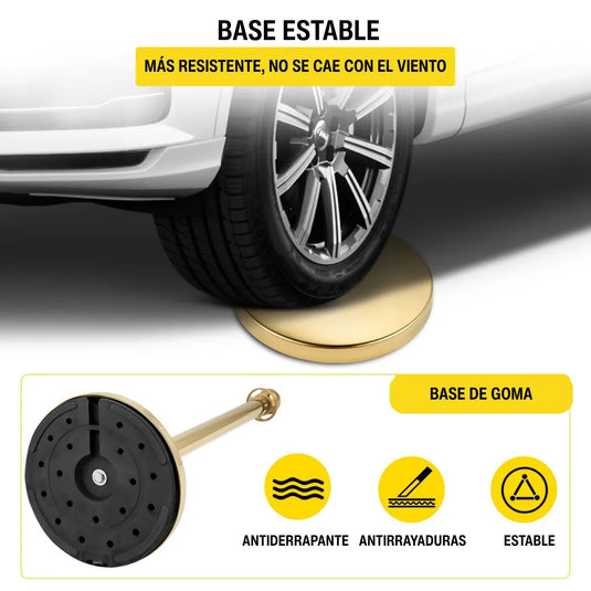 4 Postes Acero Poste Delimitadores Dorado Vip