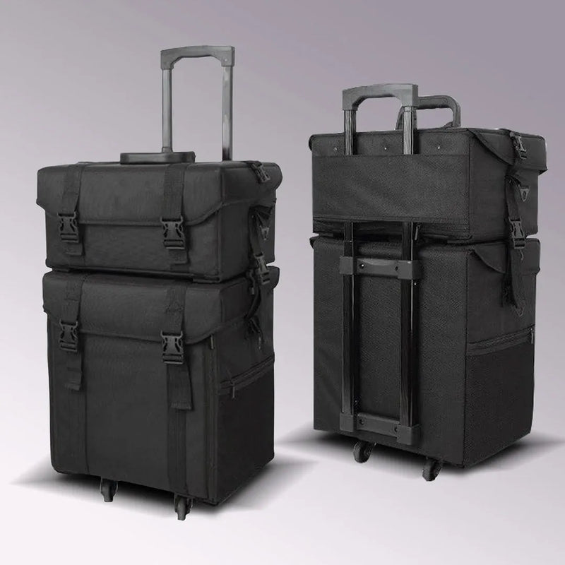 Cargue la imagen en el visor de la galería, Maletín Maquillaje Profesional C/ Ruedas Estuche Organizador
