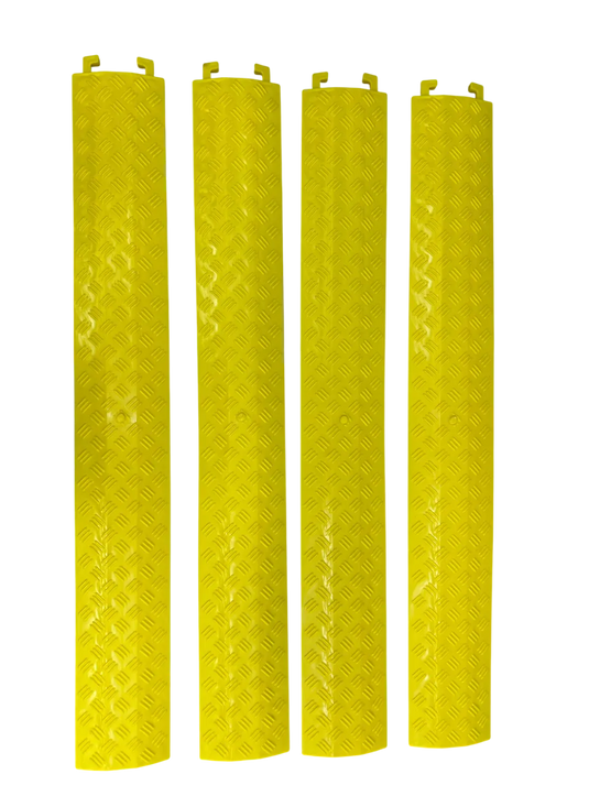 PACK PASACABLES PEATONAL AMARILLAS DE 1 CANAL (4pza)