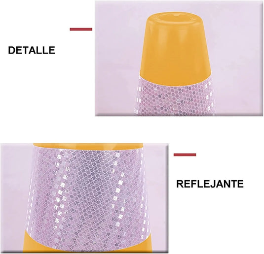 Cono Precaucion Amarillo Con 2 Reflejantes Vial 70cm