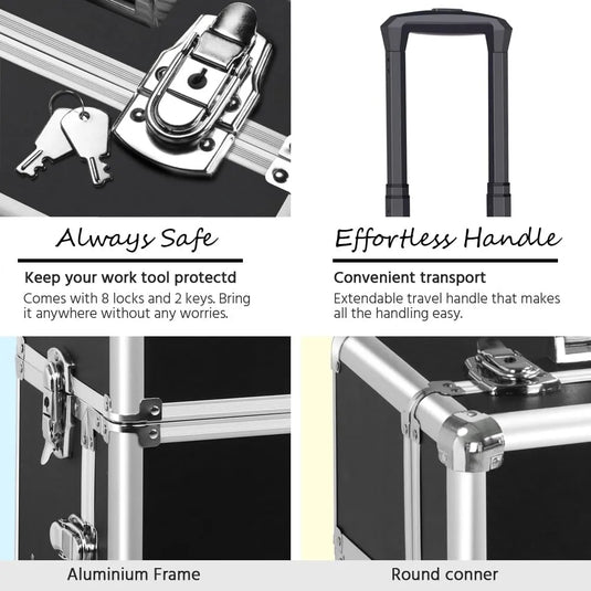 Neceser De 4 Niveles Profesional Con Llantas