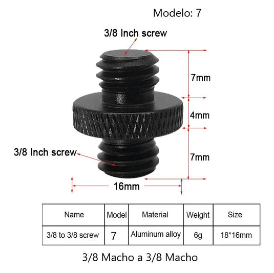 Adaptador de tornillo de trípodes 1 Pieza