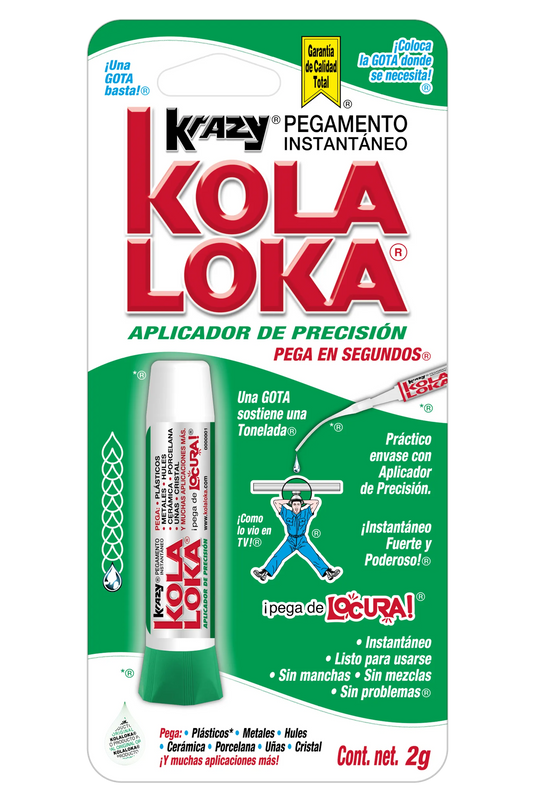 Pegamento Kola Loka con aplicador de precisión  2 g - Multiproductos y expendables SA de CV