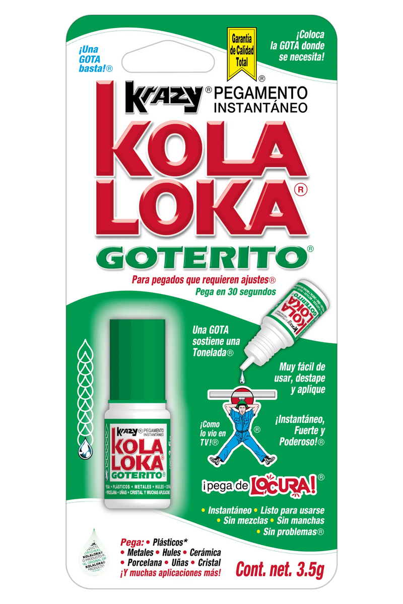 Cargue la imagen en el visor de la galería, Pegamento Kola Loka goterito 3.5 g - Multiproductos y expendables SA de CV
