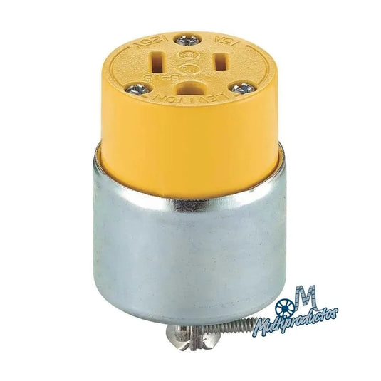 CONTACTO BLINDADO 125 VOLTS GRIS LEVITON