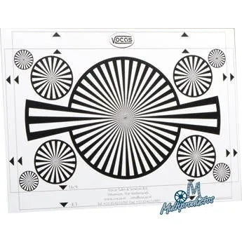 Carta de Enfoque Vocas Backfocus Chart and White Card A4