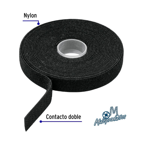 Cincho de Velcro en ROLLO 10M reusable de contacto doble