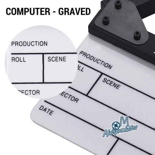 Claqueta Acrilico - Tamaño compacto 15cm x 16.5cm